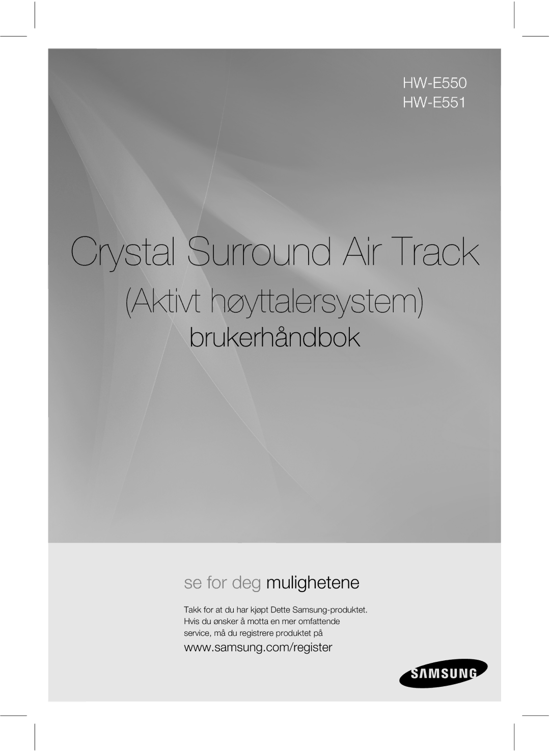 Samsung HW-E551/XE manual Crystal Surround Air Track 