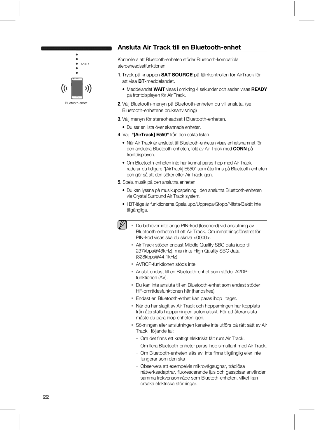 Samsung HW-E551/XE manual OTMVUBJS5SBDLUJMMFO#MVFUPPUIFOIFU, 7ÊMKJS5SBDL&GSÌOEFOTÚLUBMJTUBO 