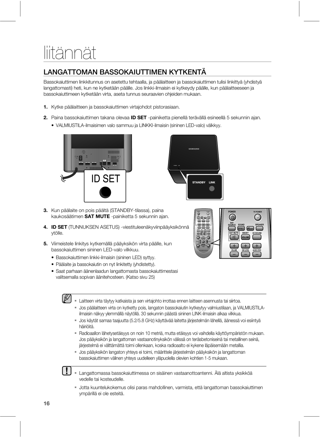 Samsung HW-E551/XE manual 550./#440,*655*.&/,5,&/5­, liitännät, Zuúmmf, CbttplbjvuujnfoTjojofo-&%WbmpWjmllvv 