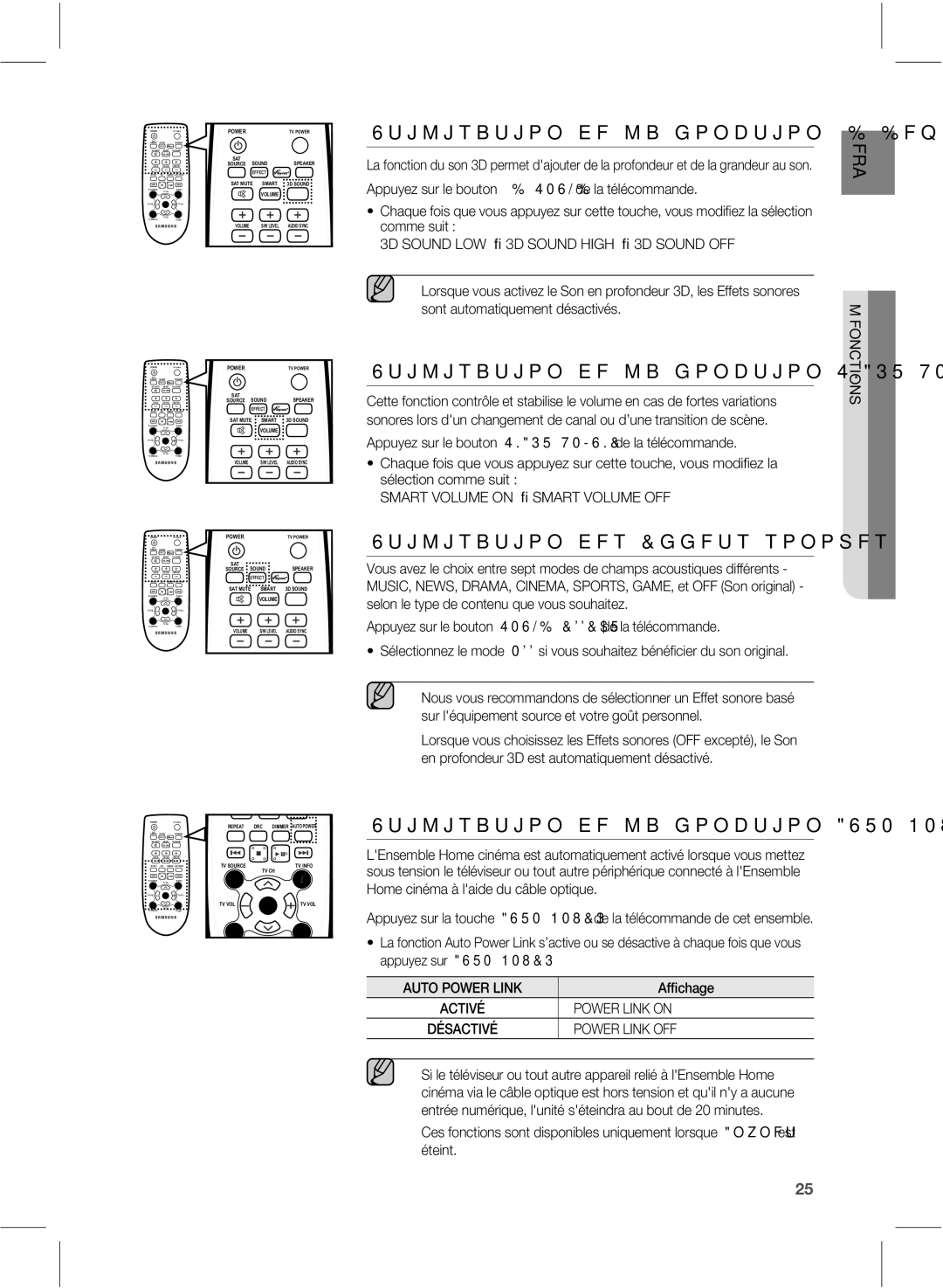 Samsung HW-E551/ZF manual 6UJMJTBUJPOEFT&GGFUTTPOPSFT, TpouBvupnbujrvfnfouEïtbdujwït 