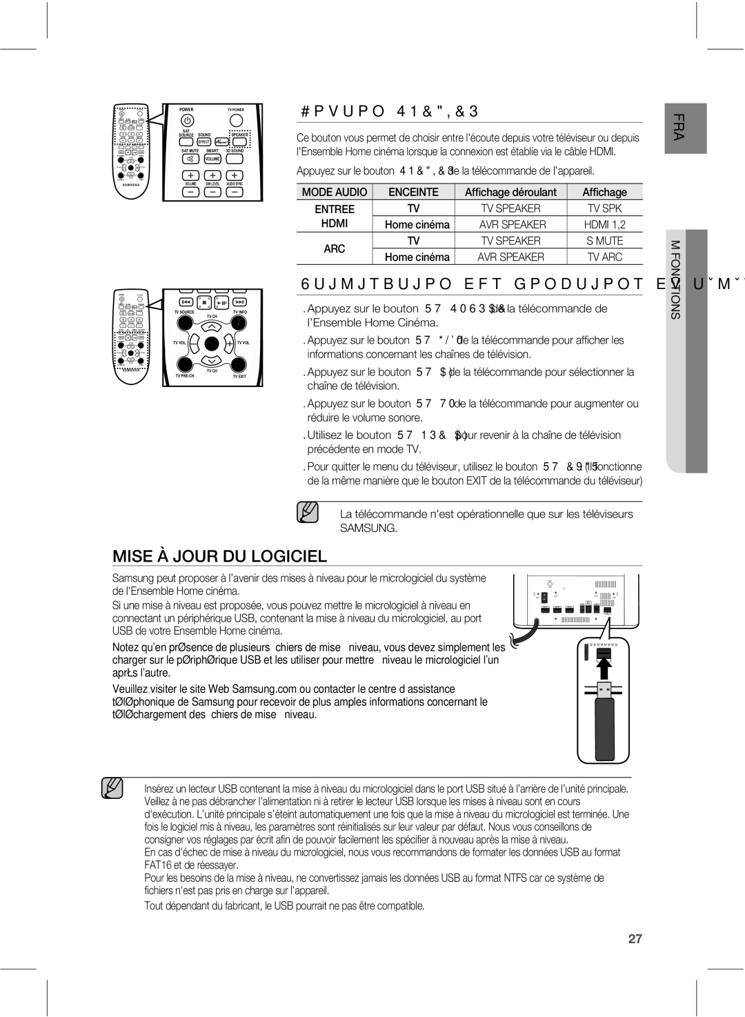 Samsung HW-E551/ZF manual +063%6-0*$, 6UJMJTBUJPOEFTGPODUJPOTEVUÏMÏWJTFVS 