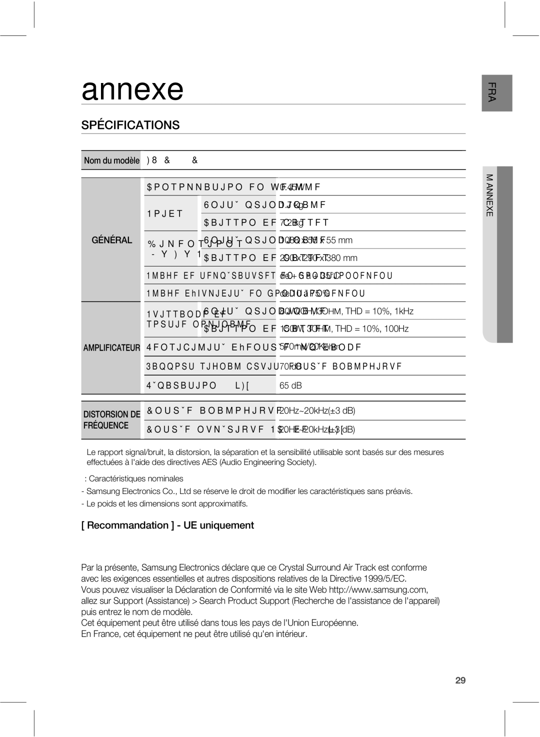 Samsung HW-E551/ZF manual Annexe, 41²$**$5*0/4 