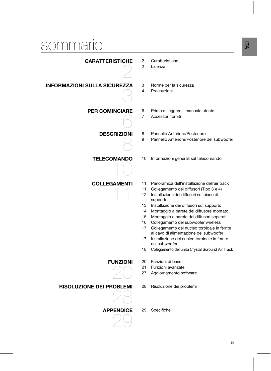 Samsung HW-E551/ZF manual Sommario 