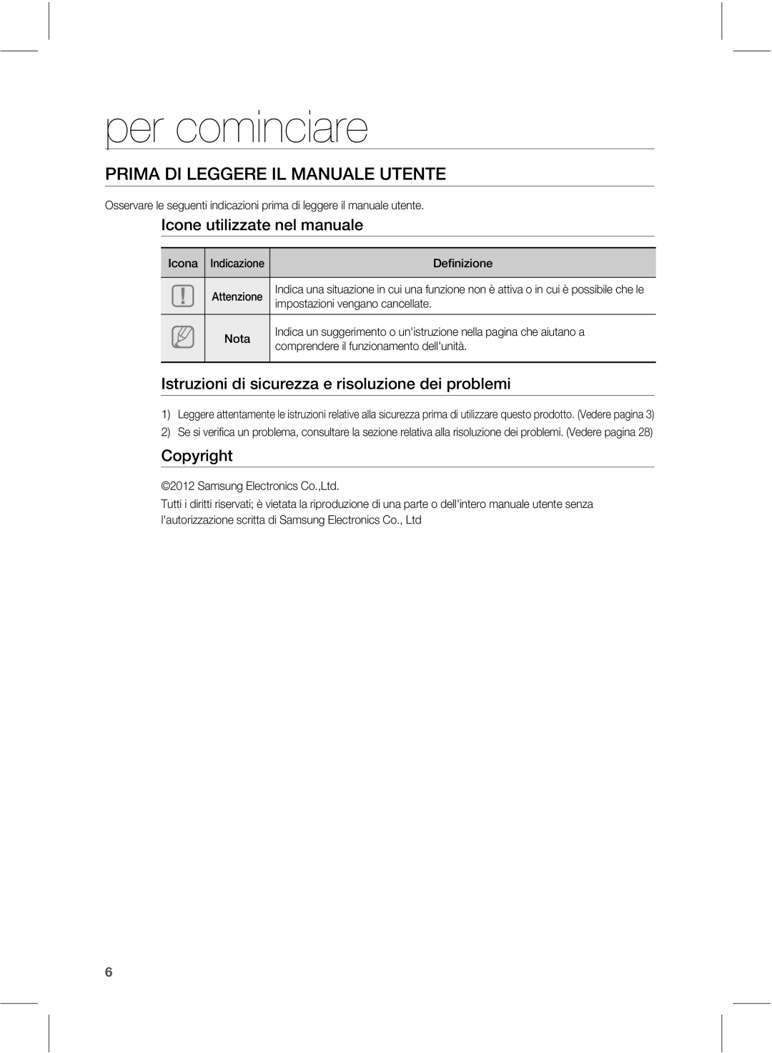 Samsung HW-E551/ZF manual Per cominciare, 13*.%*-&&3&*-./6-&65&/5, JnqptubjpojWfohbopDbodfmmbuf 