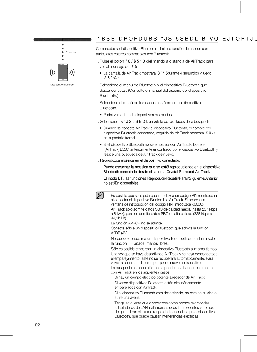 Samsung HW-E551/ZF FoMbQboubmmbGspoubm, Reproduzca música en el dispositivo conectado, GVODJØO73$1OPTFBENJUF 