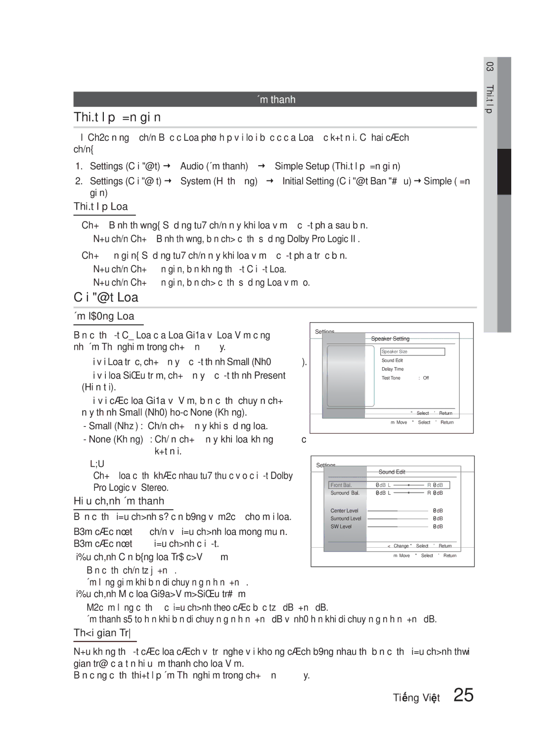 Samsung HW-E6500/XV manual Thiết lập Đơn giản 