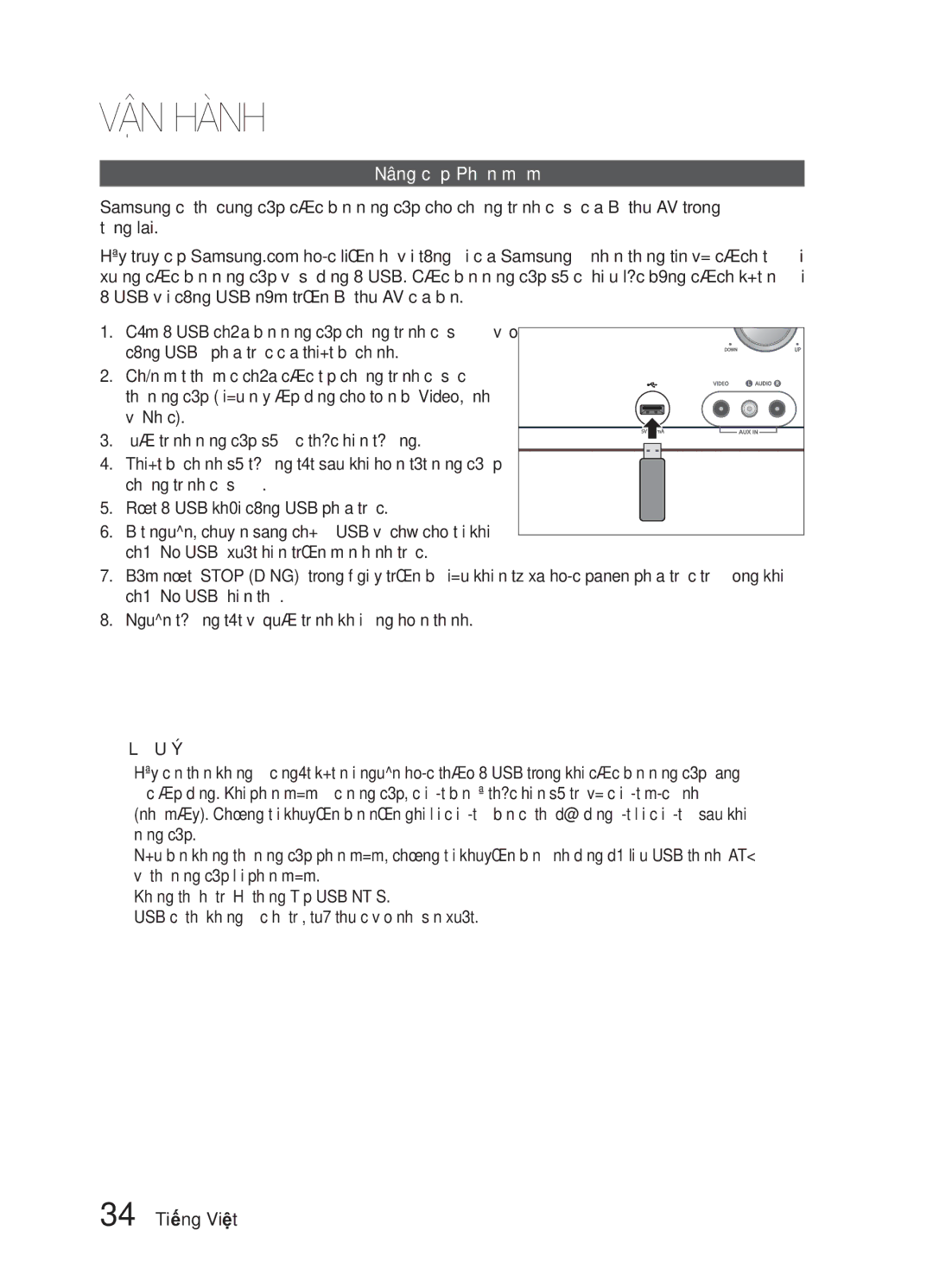 Samsung HW-E6500/XV manual 34 Tiếng Việt 