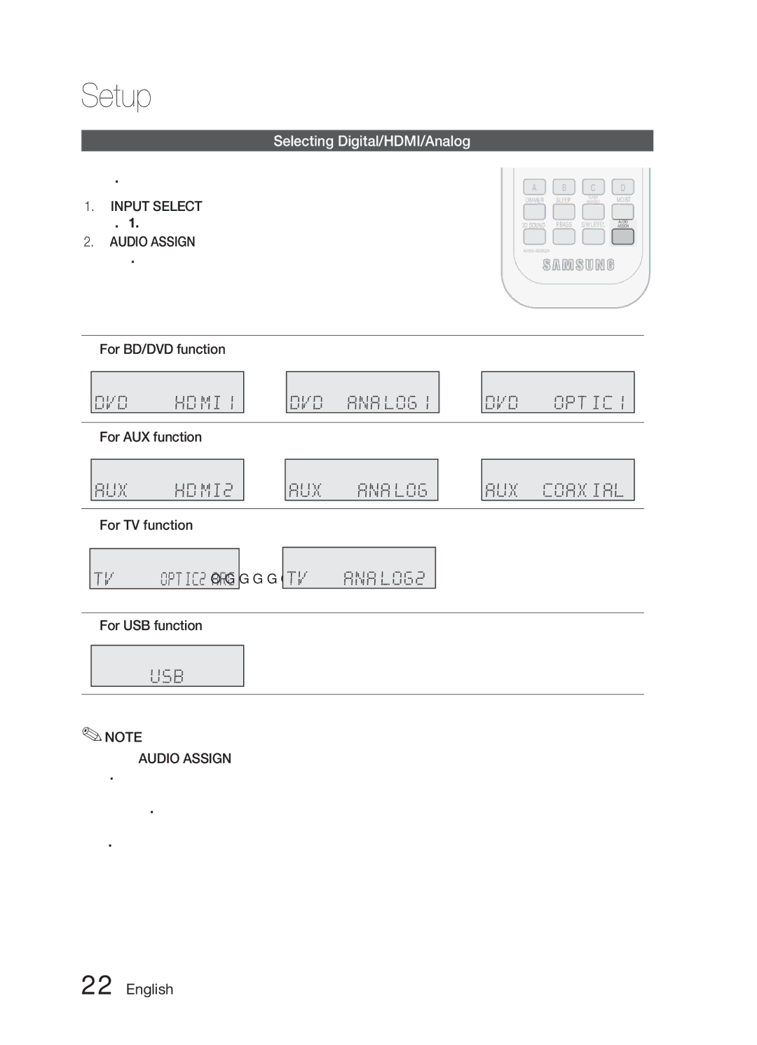 Samsung HW-E6500/XV manual Selecting Digital/HDMI/Analog, Ogggggp 