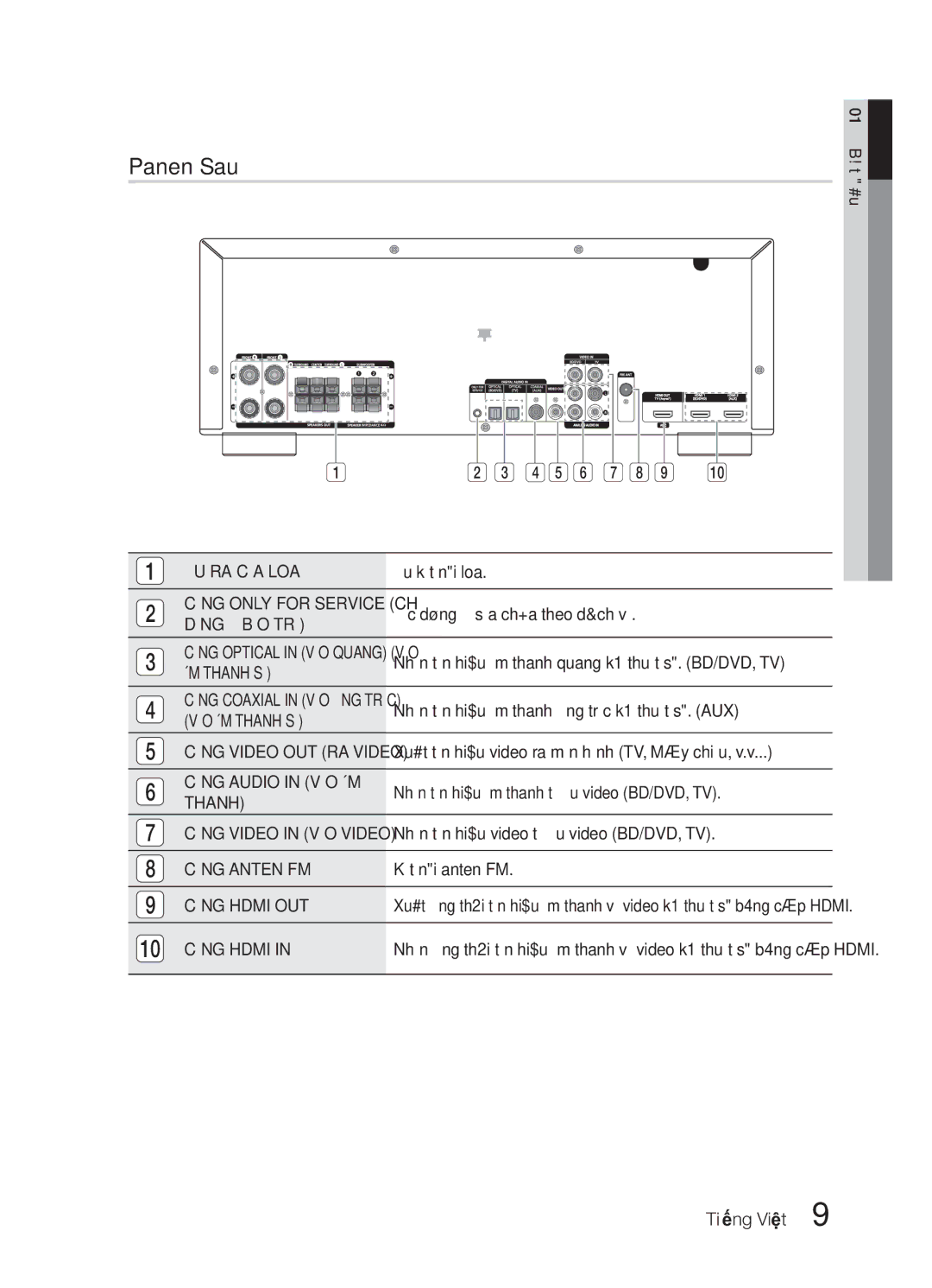 Samsung HW-E6500/XV manual Panen Sau 