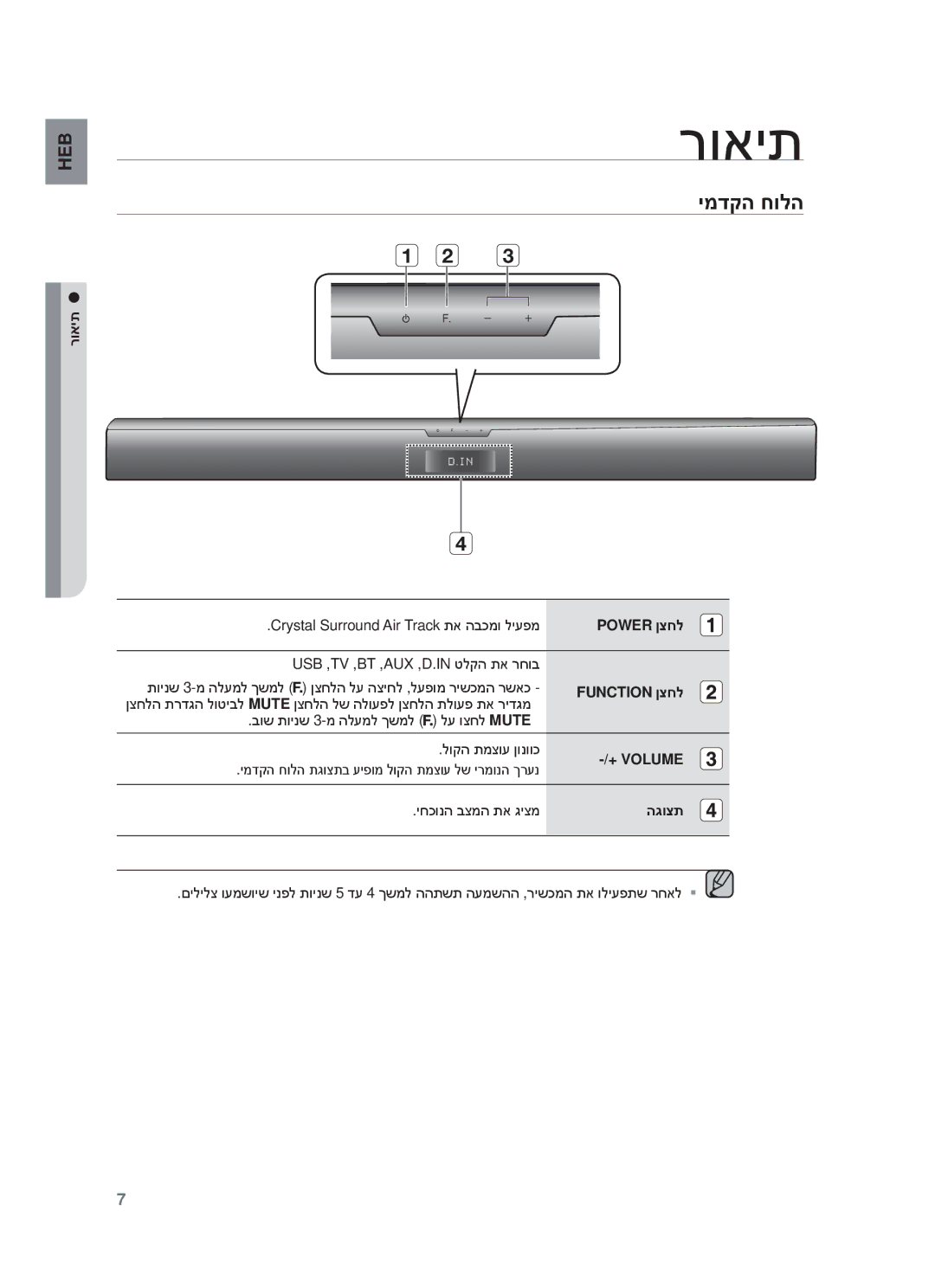 Samsung HW-F355/EN, HW-F355/SQ manual רואית, ימדקה חולה 