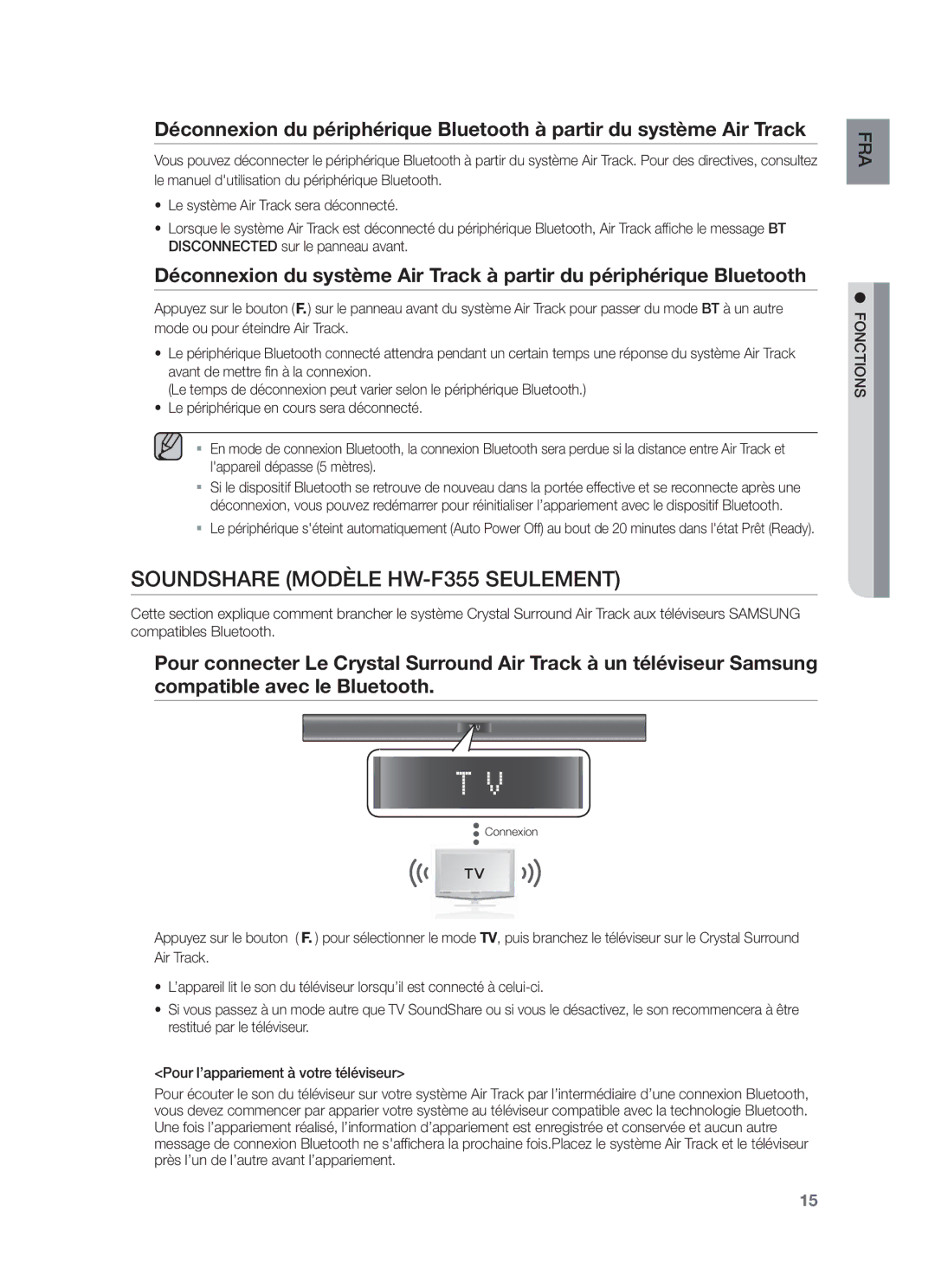 Samsung HW-F355/TK, HW-F355/EN, HW-F355/XN, HW-F355/ZF manual Soundshare Modèle HW-F355 Seulement 