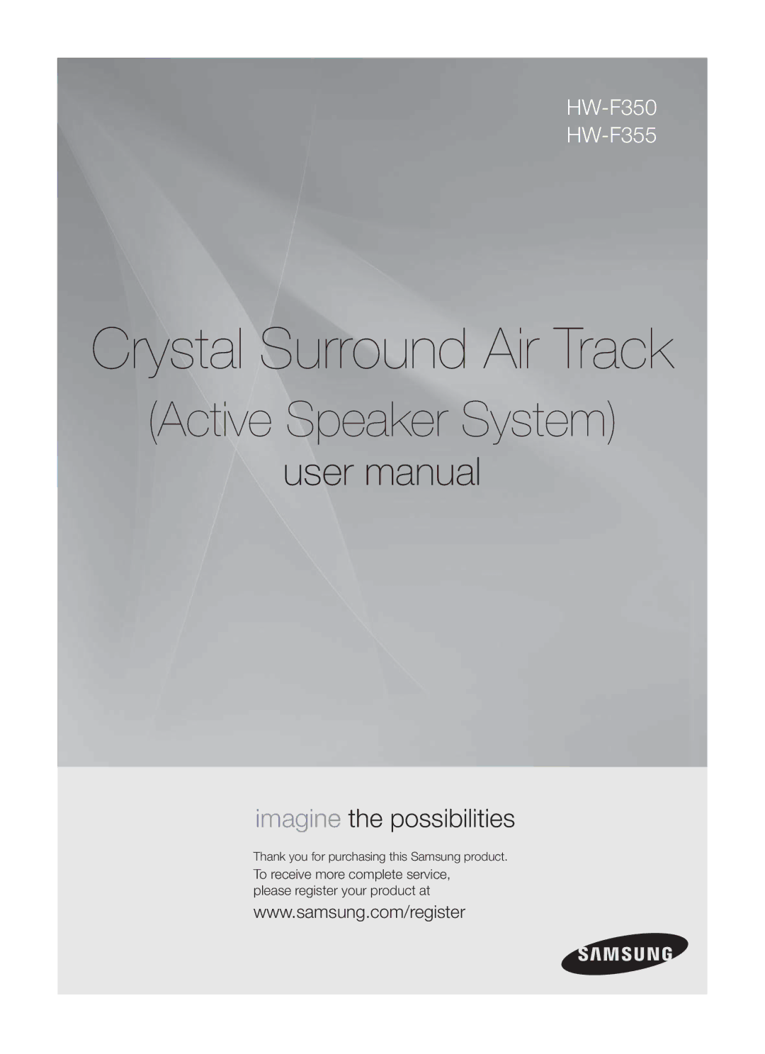 Samsung HW-F355/XV manual Crystal Surround Air Track 