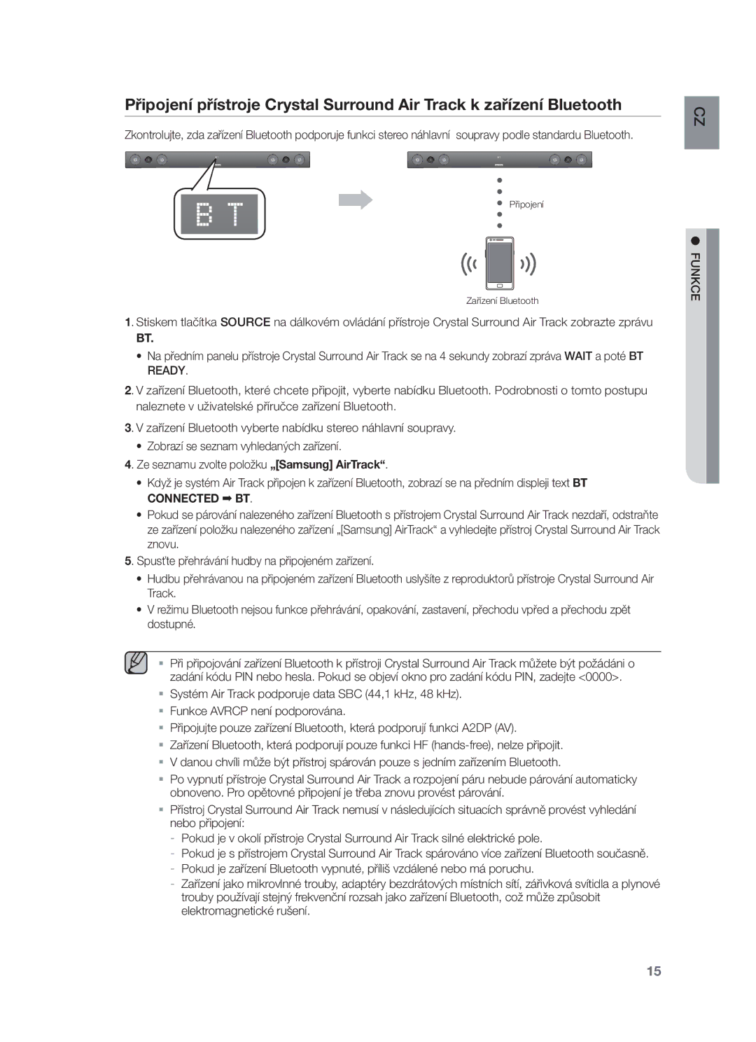 Samsung HW-F450/XE, HW-F450/EN manual Funkce 