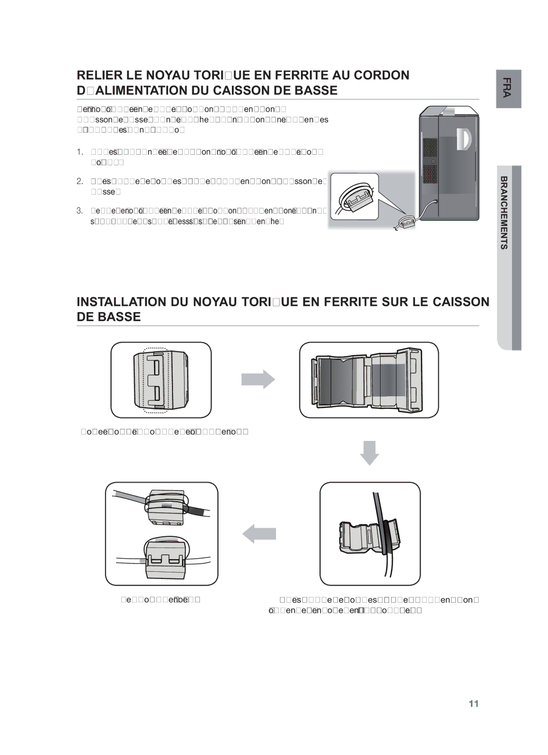 Samsung HW-F450/ZF, HW-F450/EN manual Faites faire deux boucles au câble d’alimentation 