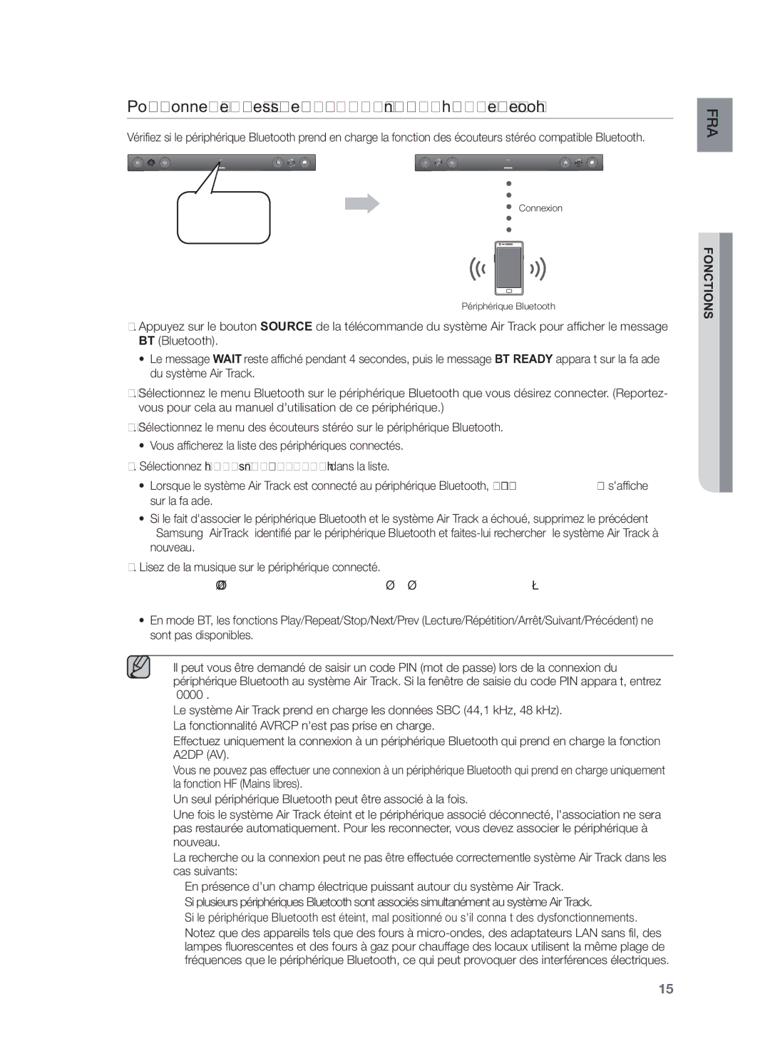 Samsung HW-F450/XE, HW-F450/TK, HW-F450/XN, HW-F450/EN, HW-F450/ZF manual Fonctions 