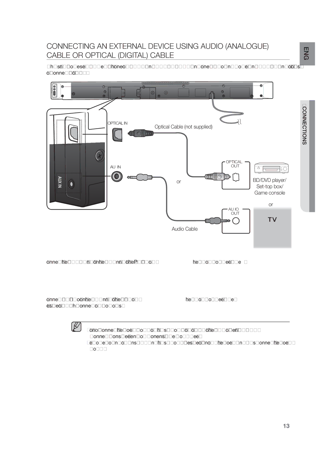 Samsung HW-F450/ZF, HW-F450/TK, HW-F450/XN, HW-F450/EN, HW-F450/XE manual Optical, Aux 