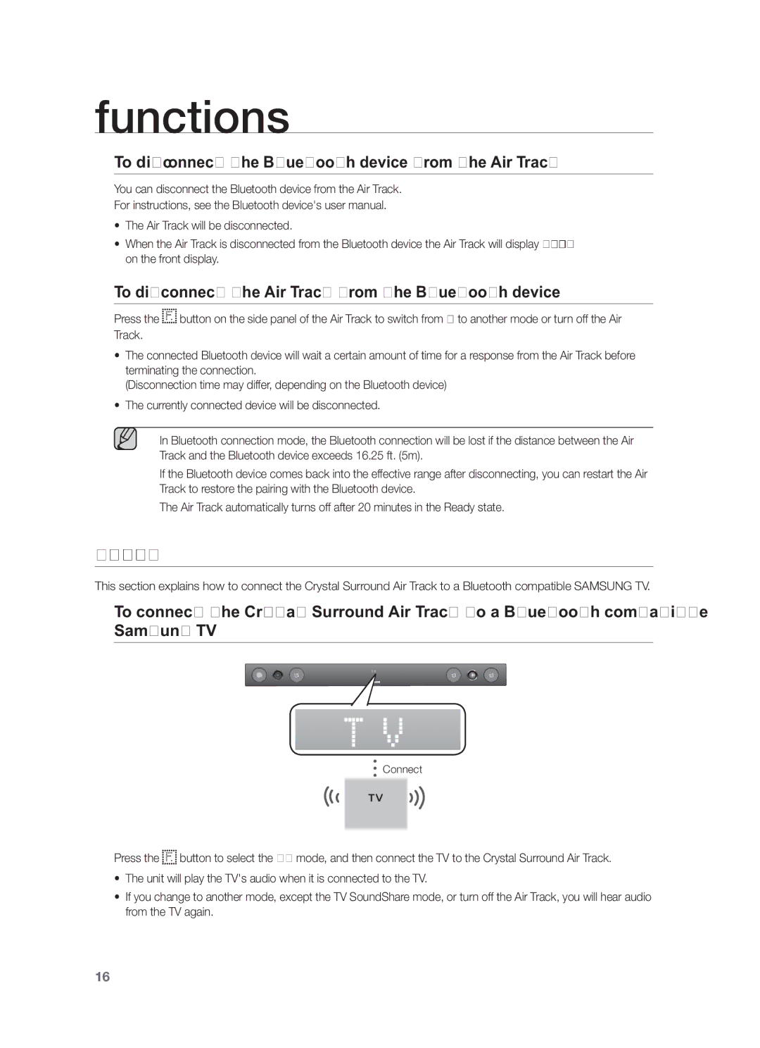 Samsung HW-F450/XN, HW-F450/TK, HW-F450/EN manual Soundshare, To disconnect the Bluetooth device from the Air Track, Press 