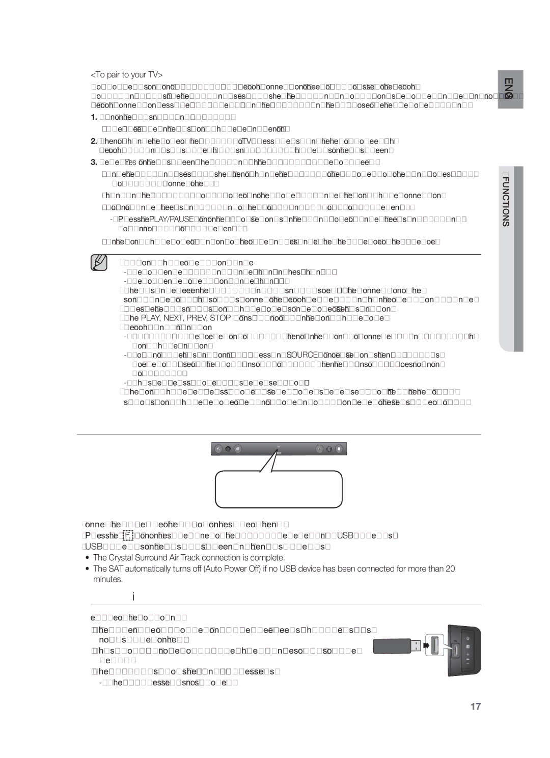 Samsung HW-F450/EN, HW-F450/TK, HW-F450/XN, HW-F450/ZF, HW-F450/XE manual Before you connect a USB device, To pair to your TV 