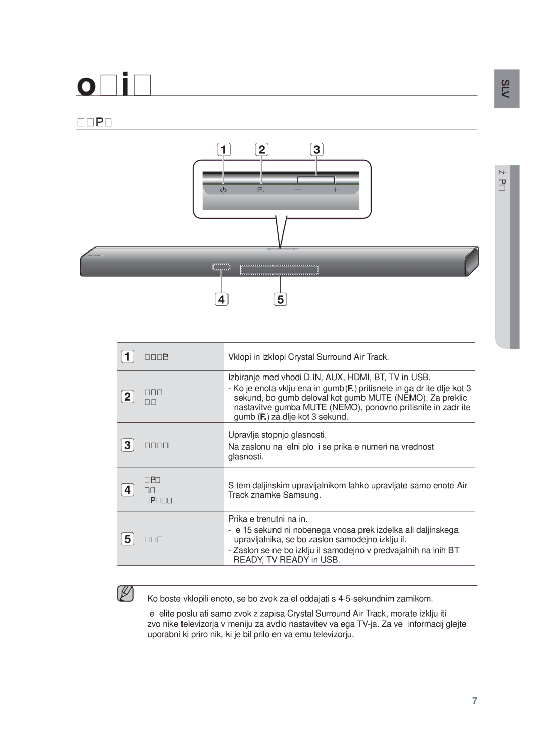 Samsung HW-F551/XE, HW-F551/EN, HW-F550/EN, HW-F550/XE manual Opis, Nadzorna Plošča 