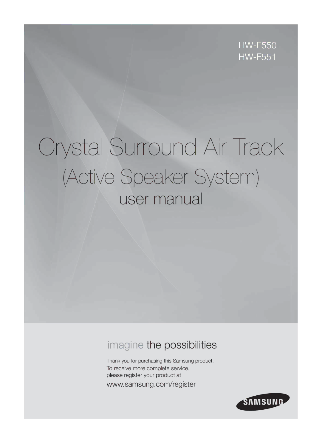 Samsung HW-F551/SQ manual Crystal Surround Air Track 