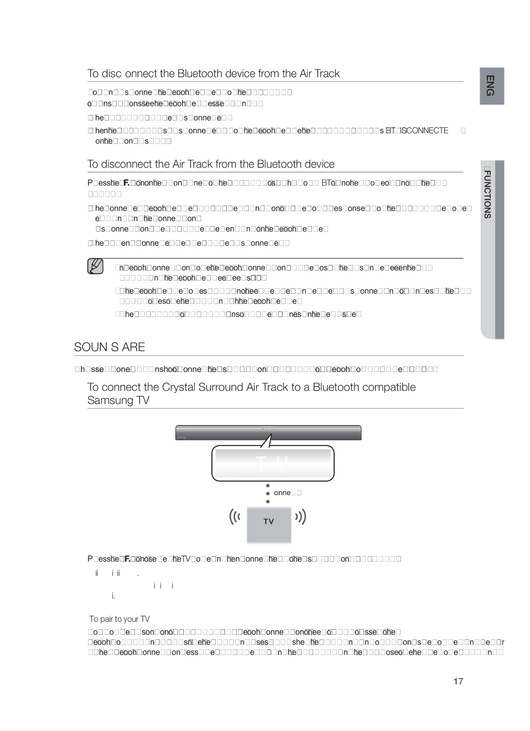 Samsung HW-F551/SQ manual Soundshare, To disconnect the Bluetooth device from the Air Track 