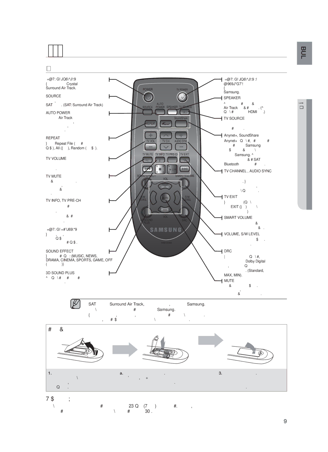 Samsung HW-F551/TK, HW-F551/XN manual Дистанционно управление, Преглед НА Дистанционното Управление, Дистанционно Управление 