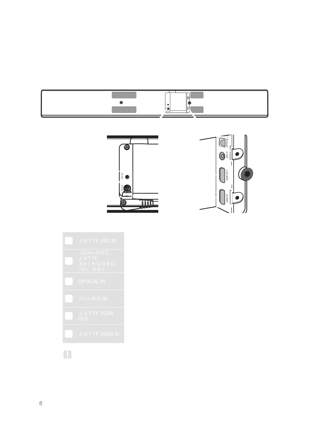 Samsung HW-F750/RU manual ЗȺДɇЯЯ ПȺɇȿЛЬ, ɊȺЗЪȿɆ ASC in Ɋɚɡɴɟɦ ɞɥɹ ɩɨɞɤɥɸɱɟɧɢɹ ɦɢɤɪɨɮɨɧɚ ASC, Optical, ɭɫɬɪɨɣɫɬɜɚ 