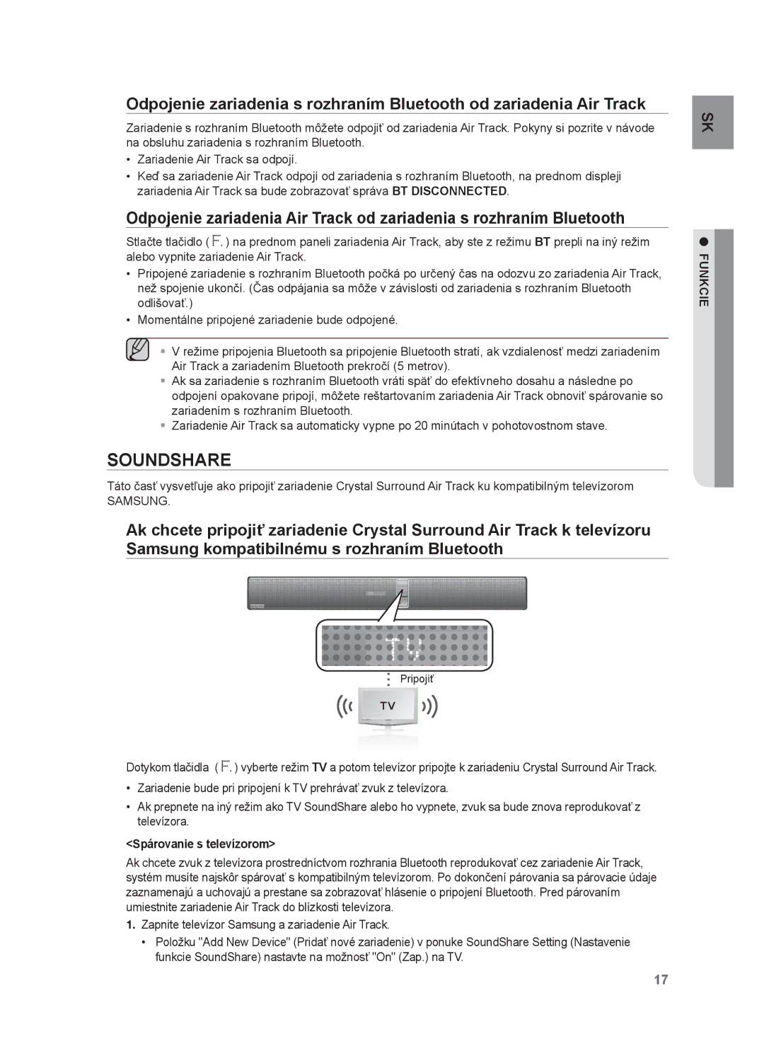 Samsung HW-F751/XE, HW-F751/EN, HW-F750/EN, HW-F750/XE manual Soundshare, Samsung, Spárovanie s televízorom 