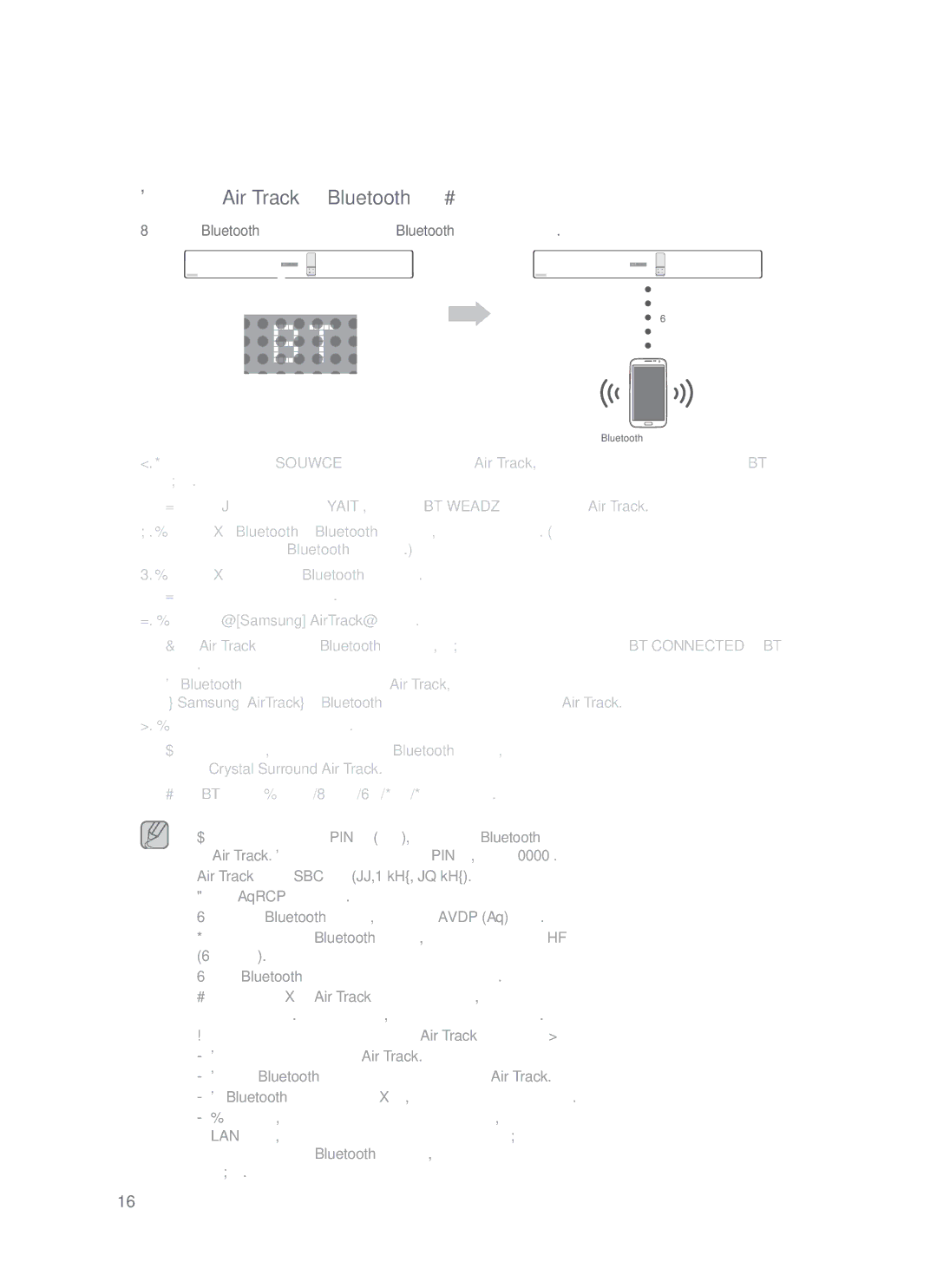 Samsung HW-F751/EN, HW-F750/EN За да свържете Air Track към Bluetooth устройство, Изберете Samsung AirTrack от списъка 