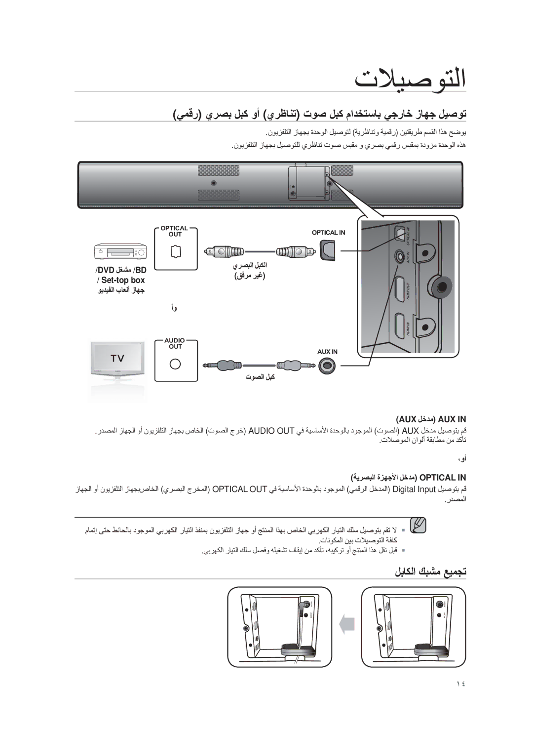 Samsung HW-F751/UM manual لΑﺎϛﻟا كΑηﻣ ﻊϳﻣΟΗ, ﻲﻣϗر يرﺻΑ لΑϛ وأ يرυﺎϧΗ Εوﺻ لΑϛ مادΧΗﺳﺎΑ ﻲΟرﺎΧ ίﺎﮭΟ لϳﺻوΗ 