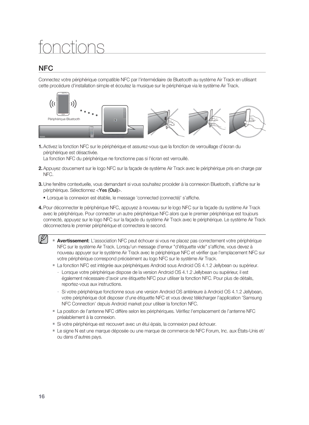 Samsung HW-F850/ZF manual Nfc 