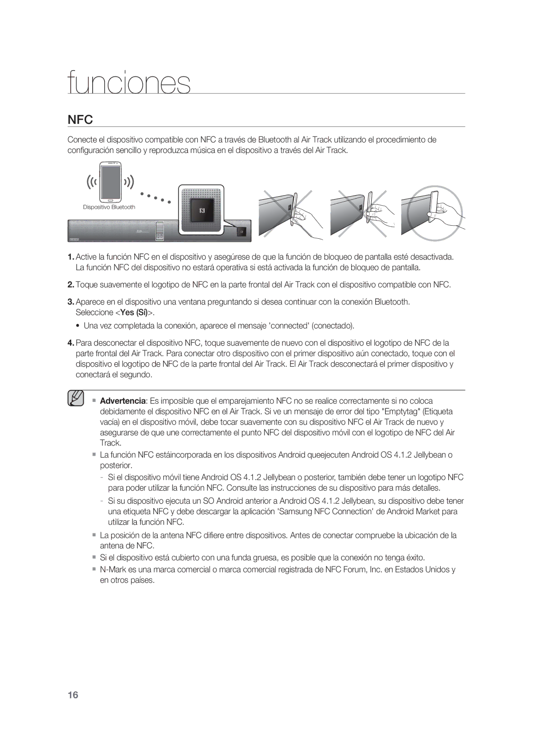 Samsung HW-F850/ZF manual Nfc 