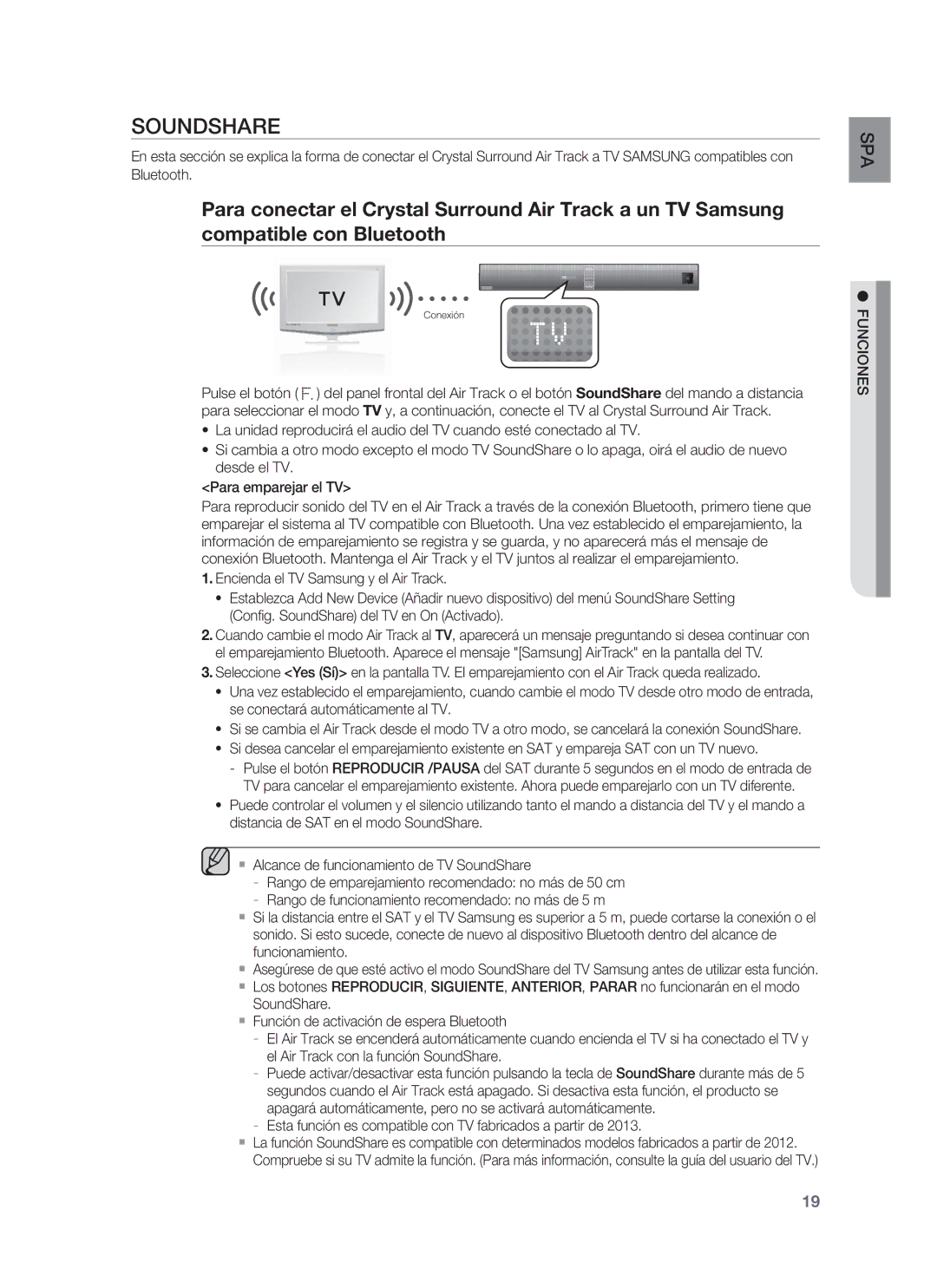 Samsung HW-F850/ZF manual Soundshare, Esta función es compatible con TV fabricados a partir de 