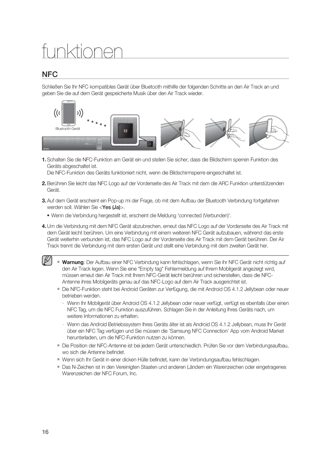 Samsung HW-F850/ZG, HW-F850/EN manual Nfc 