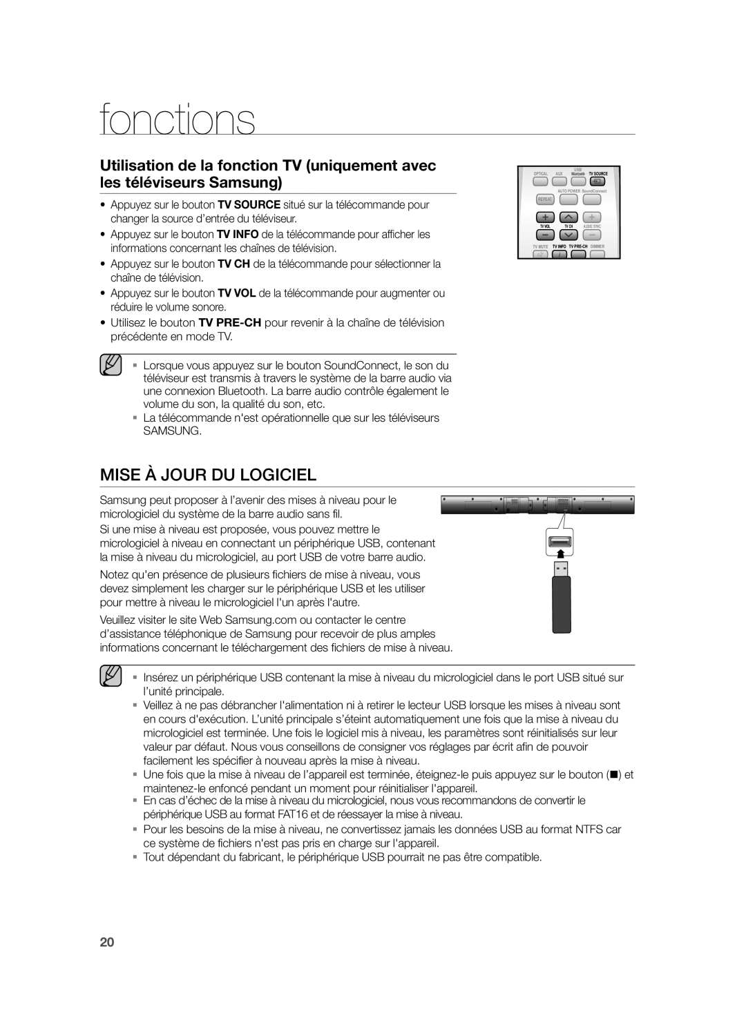 Samsung HW-H355/XN, HW-H355/EN manual Mise À Jour DU Logiciel, Samsung 