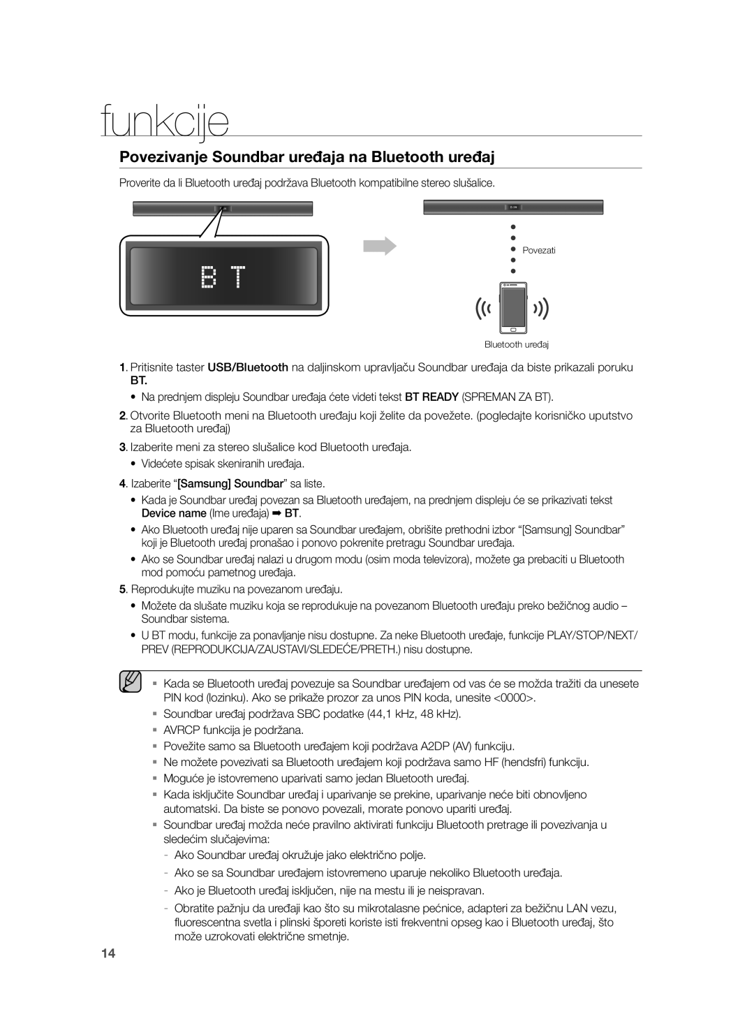 Samsung HW-H355/EN manual Funkcije 