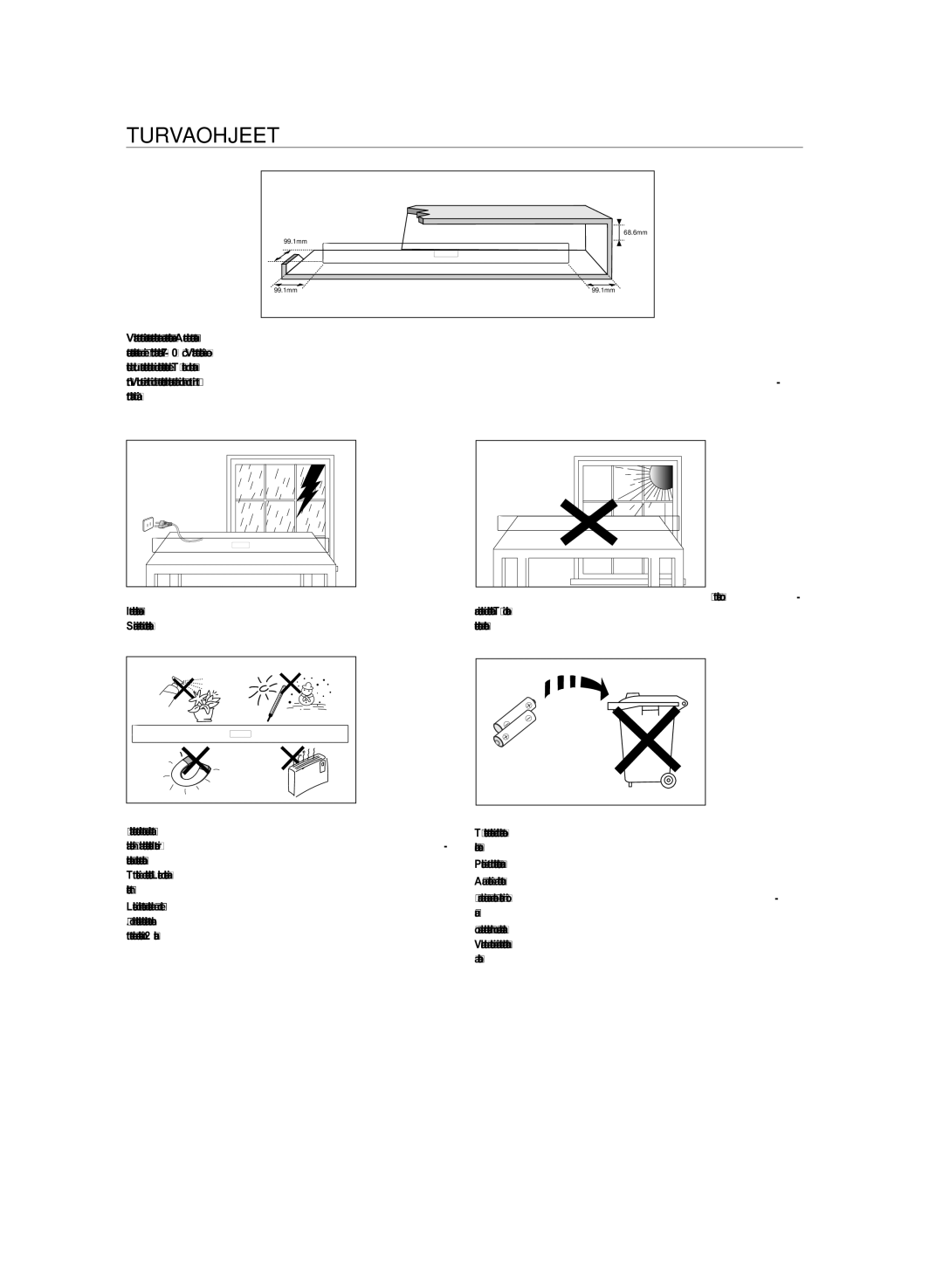 Samsung HW-H355/XE manual Turvaohjeet 