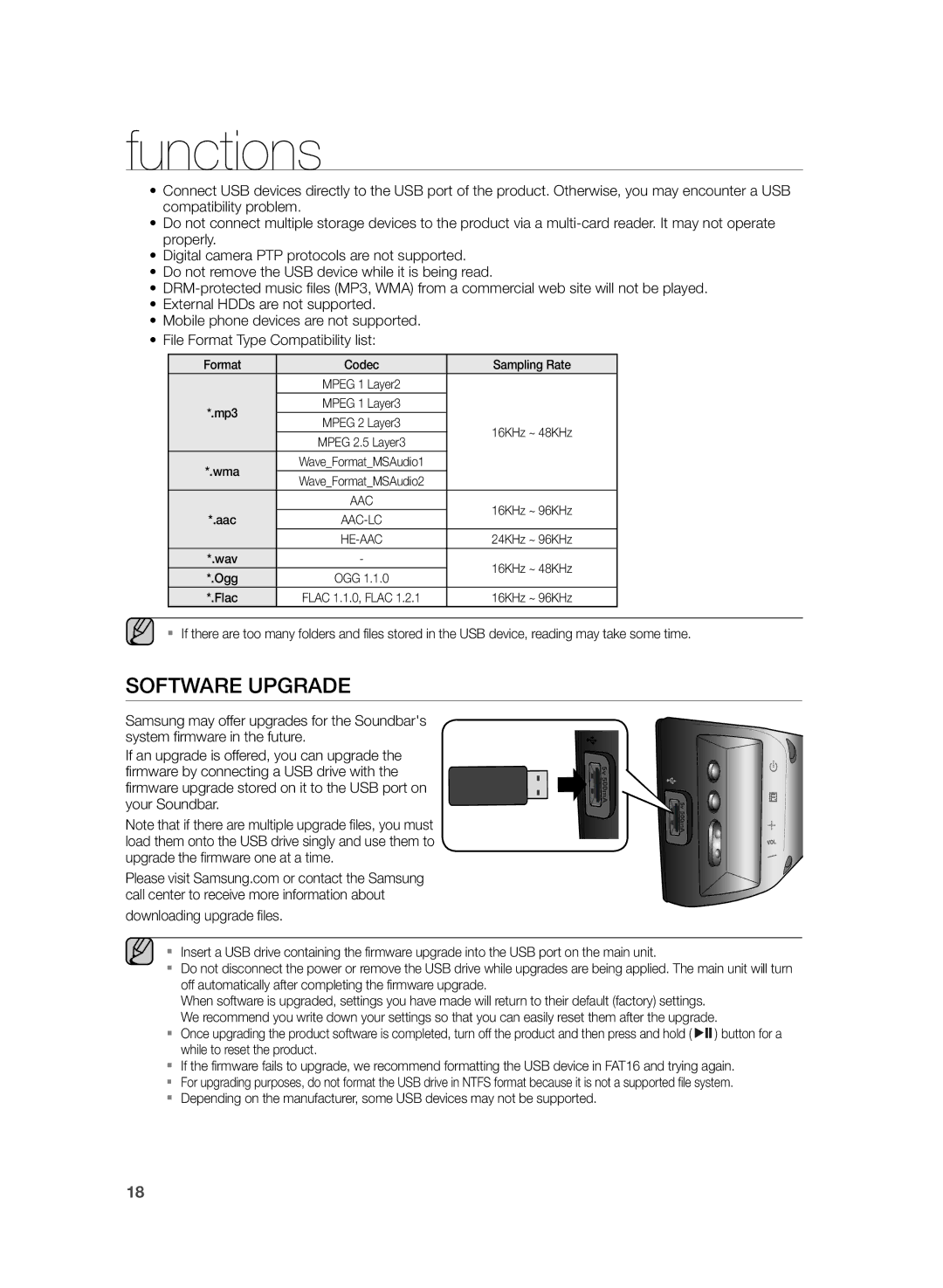 Samsung HW-H430/EN, HW-H430/XN manual Software Upgrade 