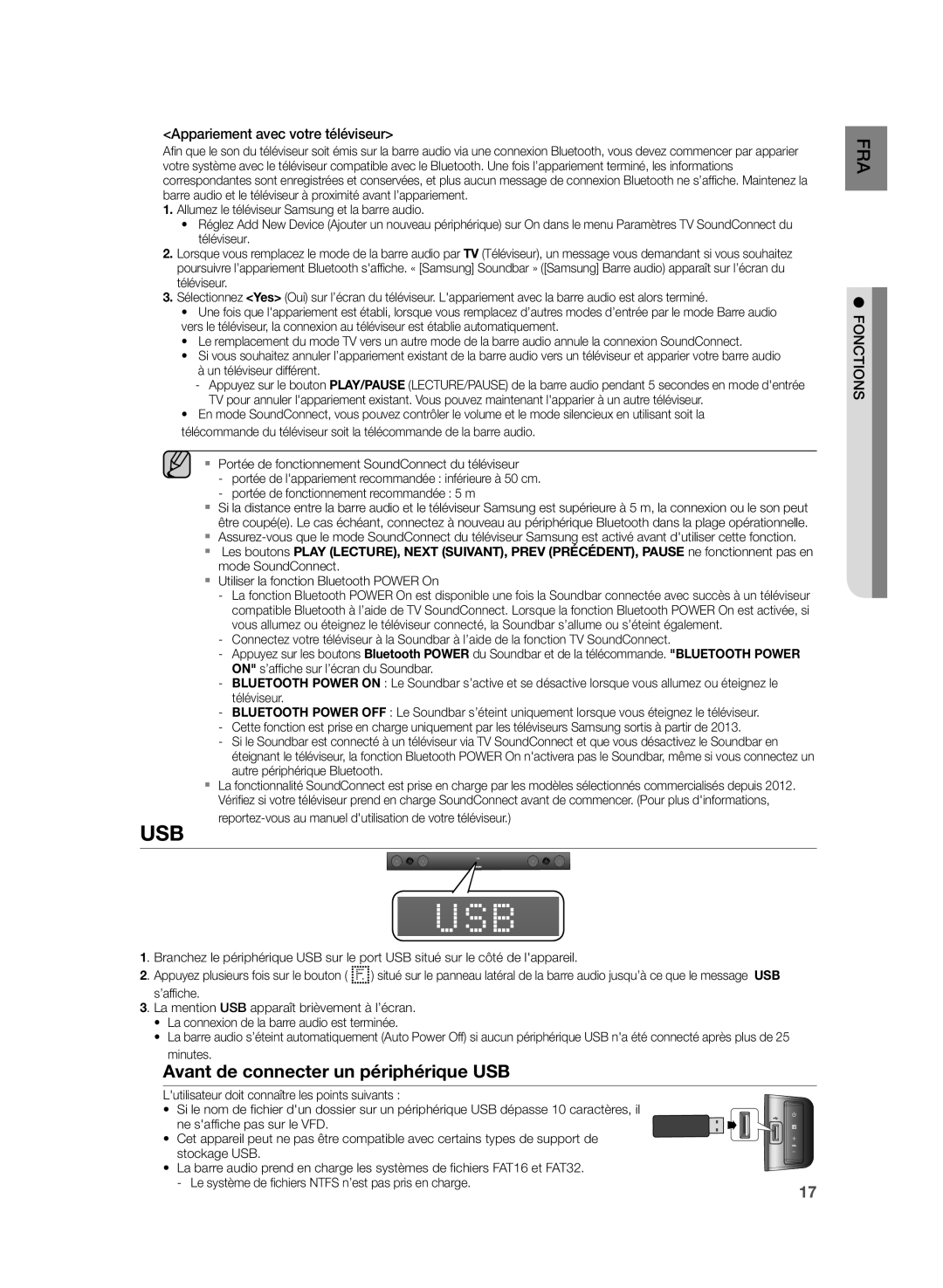 Samsung HW-H430/EN, HW-H430/XN manual Appariement avec votre téléviseur, Utiliser la fonction Bluetooth Power On 