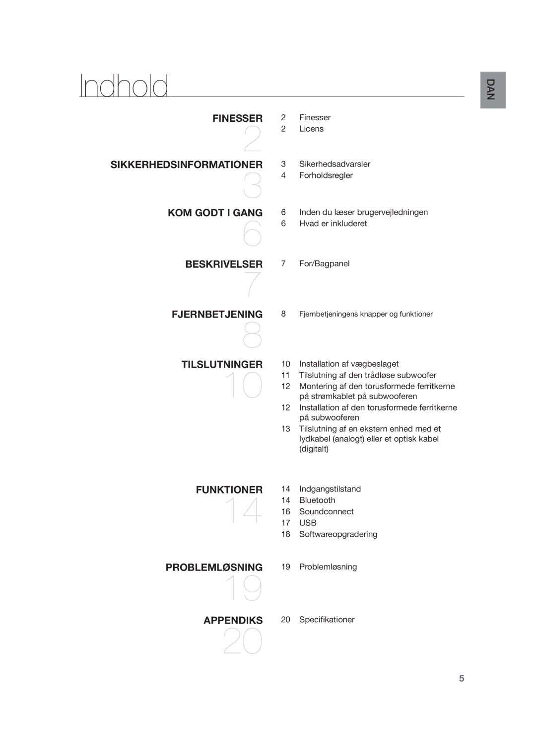 Samsung HW-H430/XE manual Indhold 