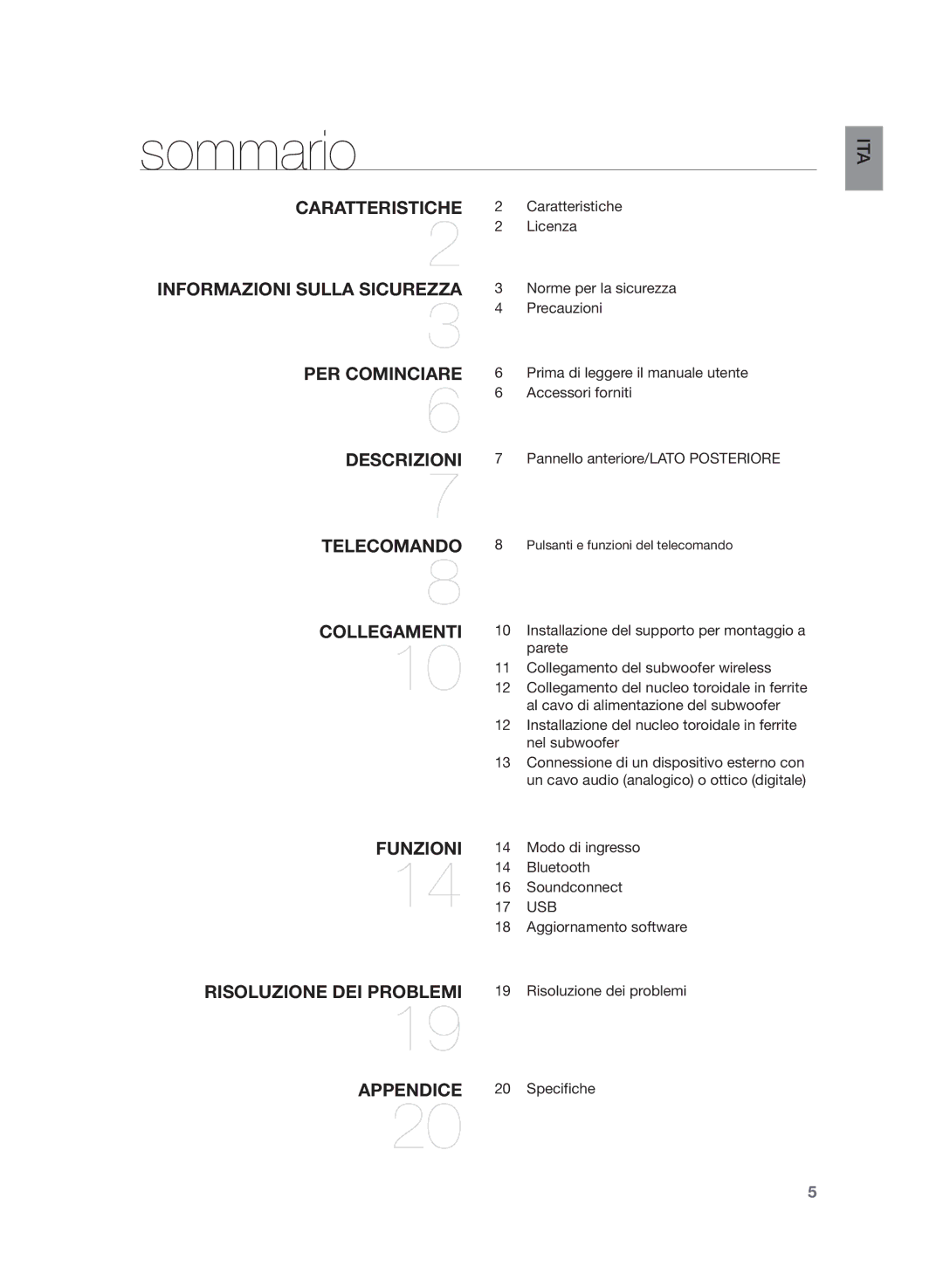 Samsung HW-H430/ZF manual Sommario 