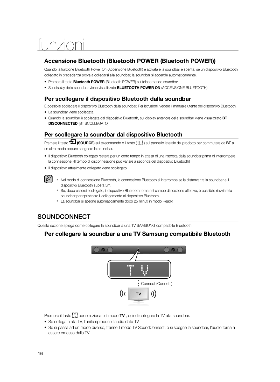 Samsung HW-H430/ZF manual Accensione Bluetooth Bluetooth Power Bluetooth Power, Connect Connetti 