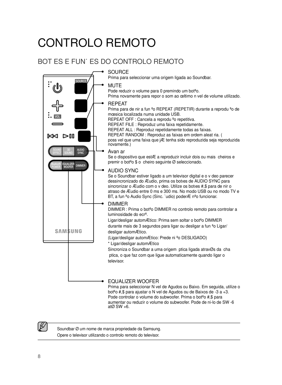 Samsung HW-H430/ZF manual Prima para seleccionar uma origem ligada ao Soundbar 