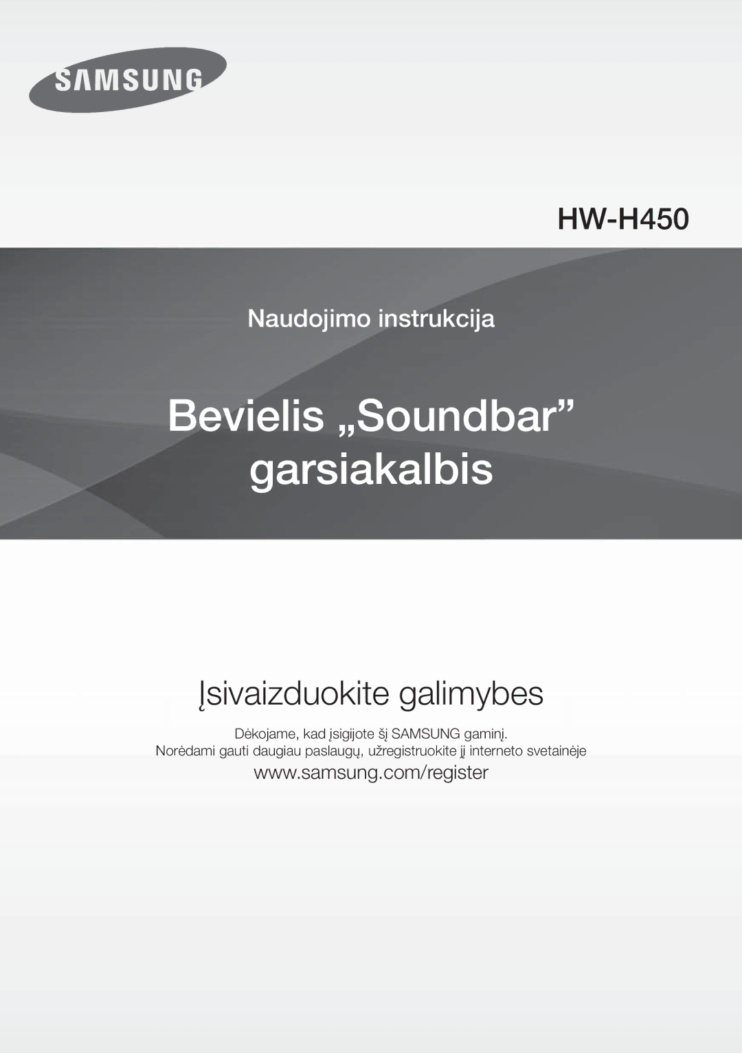 Samsung HW-H450/EN manual Bezvadu skaņas sistēma „Soundbar 