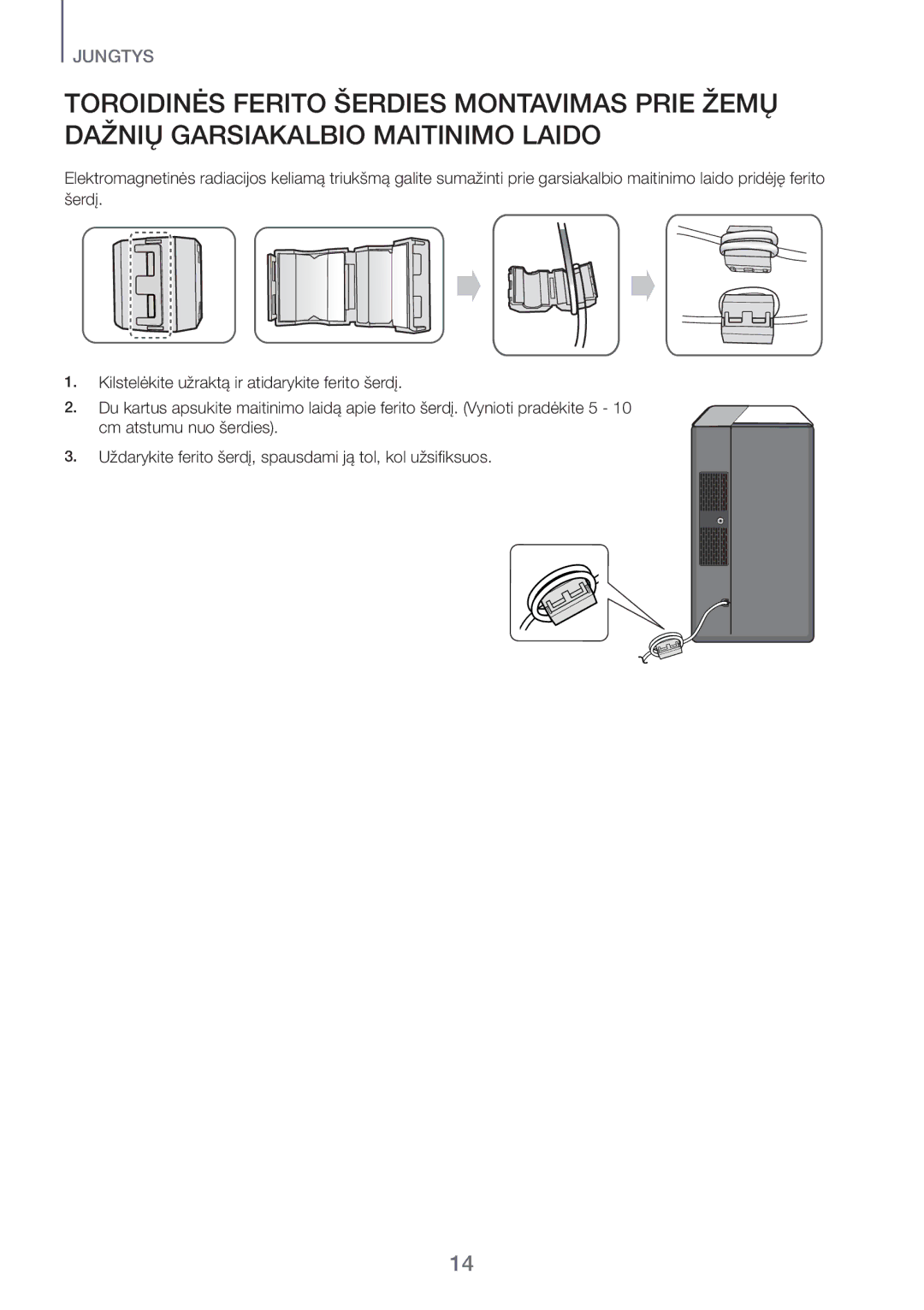 Samsung HW-H450/EN, HW-H551/EN manual Jungtys 