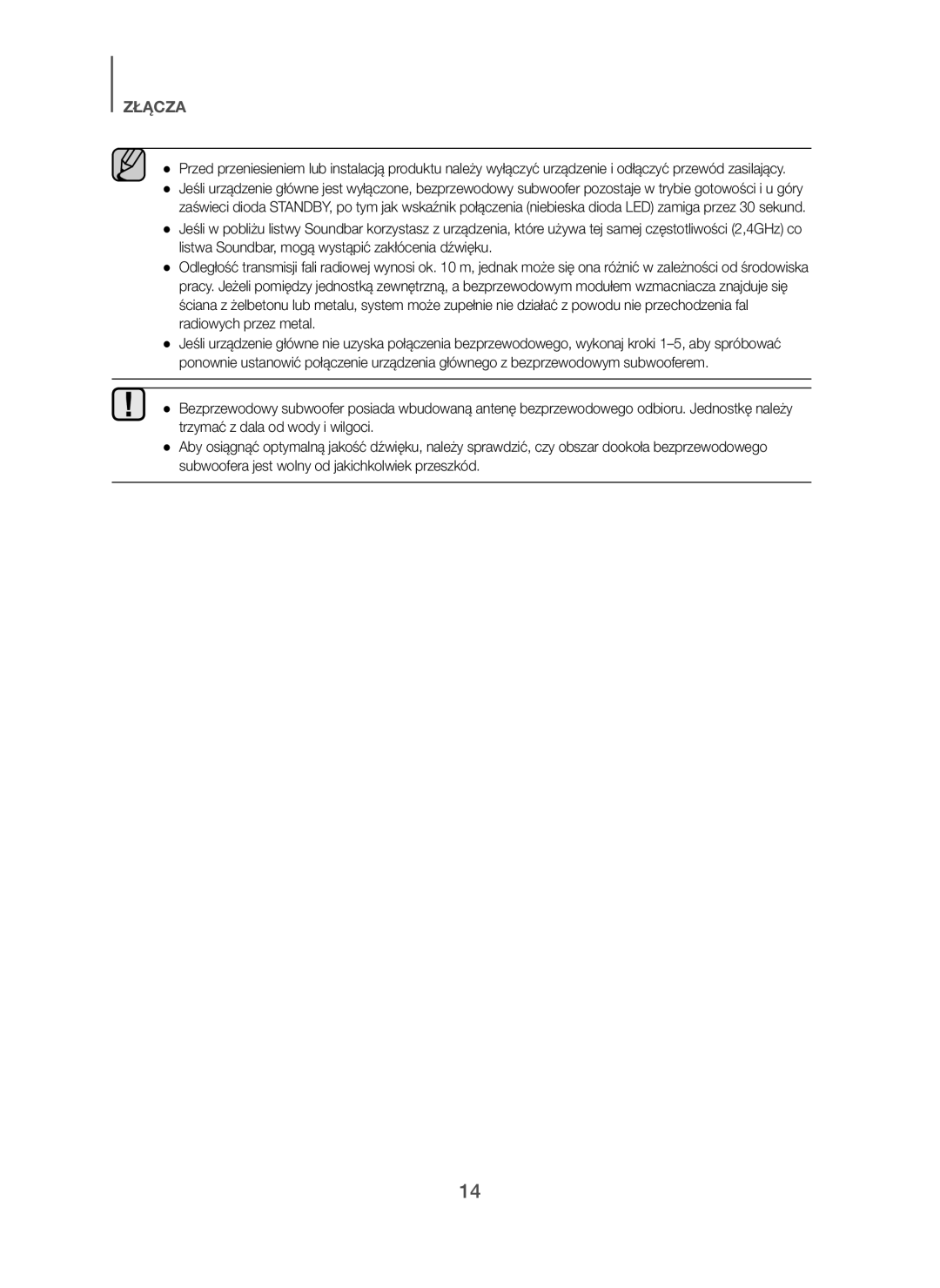 Samsung HW-H450/XE, HW-H450/TK, HW-H450/EN, HW-H450/ZF, HW-H450/XN manual Złącza 