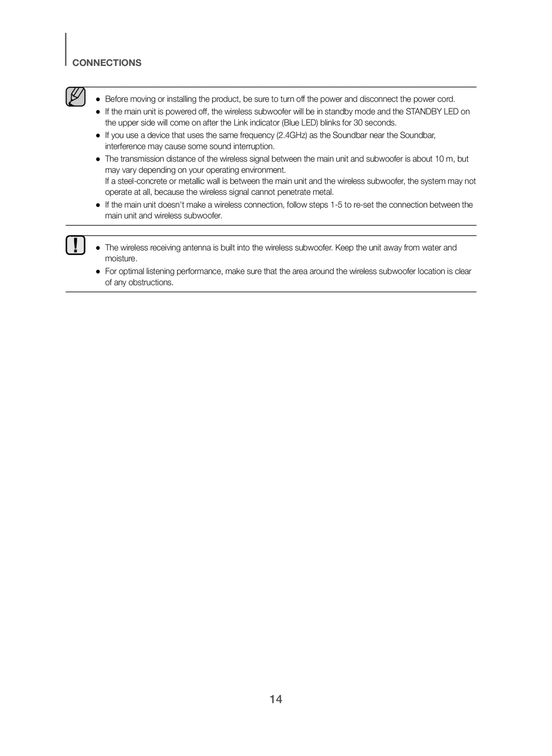 Samsung HW-H450/XE, HW-H450/TK, HW-H450/EN, HW-H450/ZF, HW-H450/XN manual Connections 