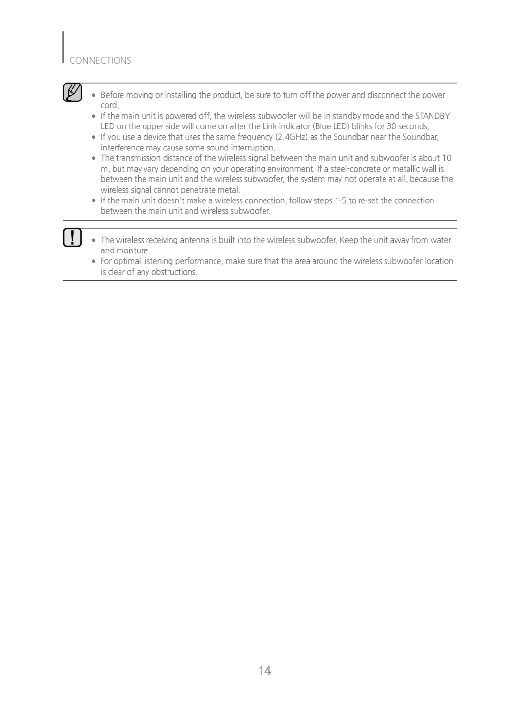 Samsung HW-H450/XE, HW-H450/TK, HW-H450/EN, HW-H450/ZF, HW-H450/XN manual Connections 