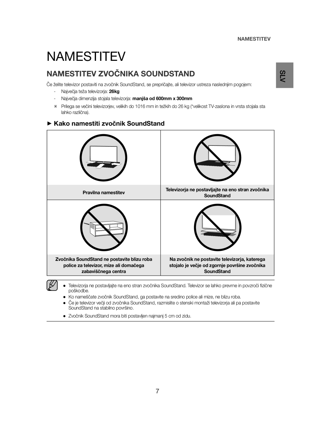 Samsung HW-H500/EN manual Namestitev Zvočnika Soundstand, ++Kako namestiti zvočnik SoundStand 