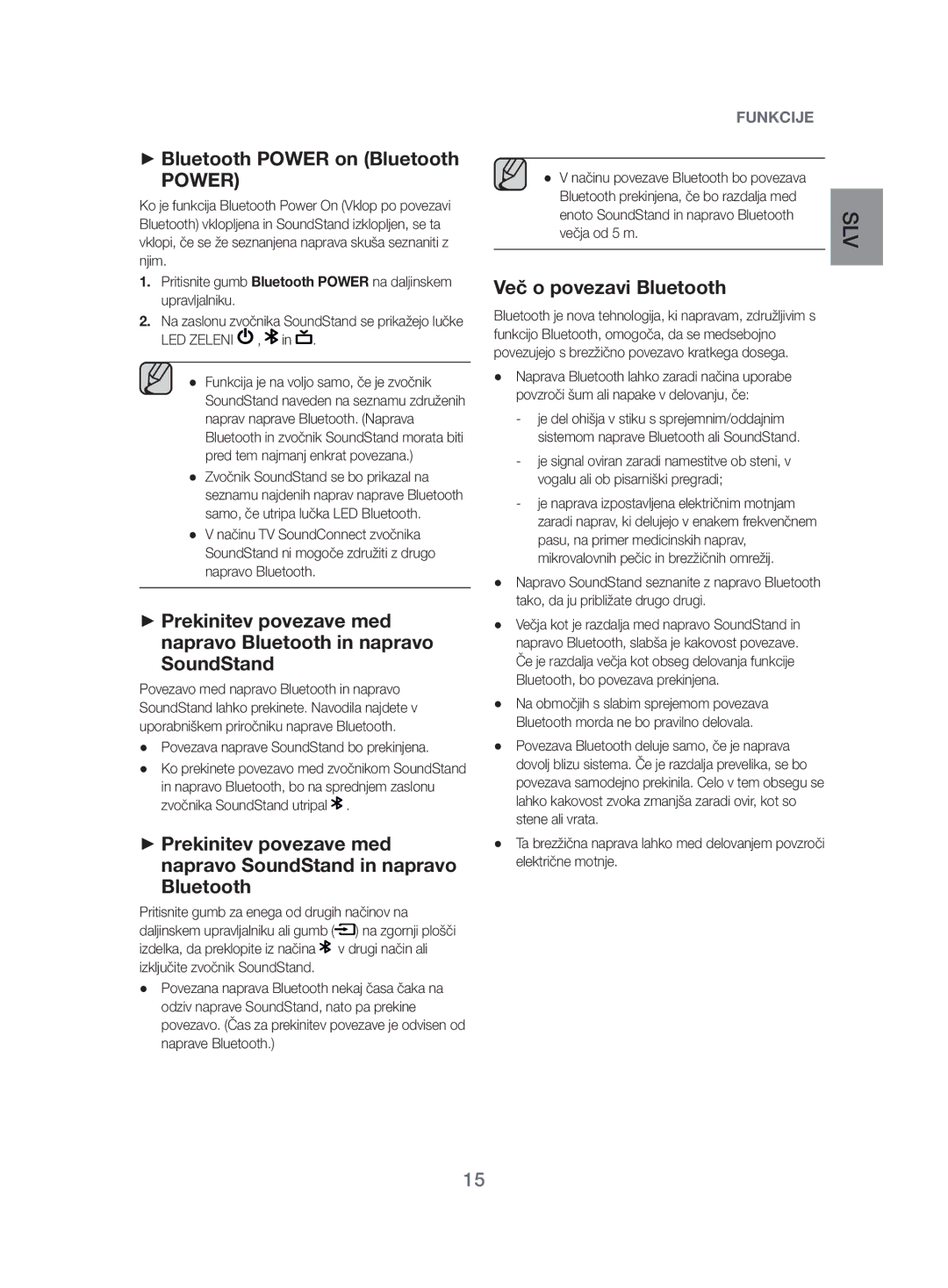 Samsung HW-H500/EN manual Več o povezavi Bluetooth, Pritisnite gumb Bluetooth Power na daljinskem upravljalniku 